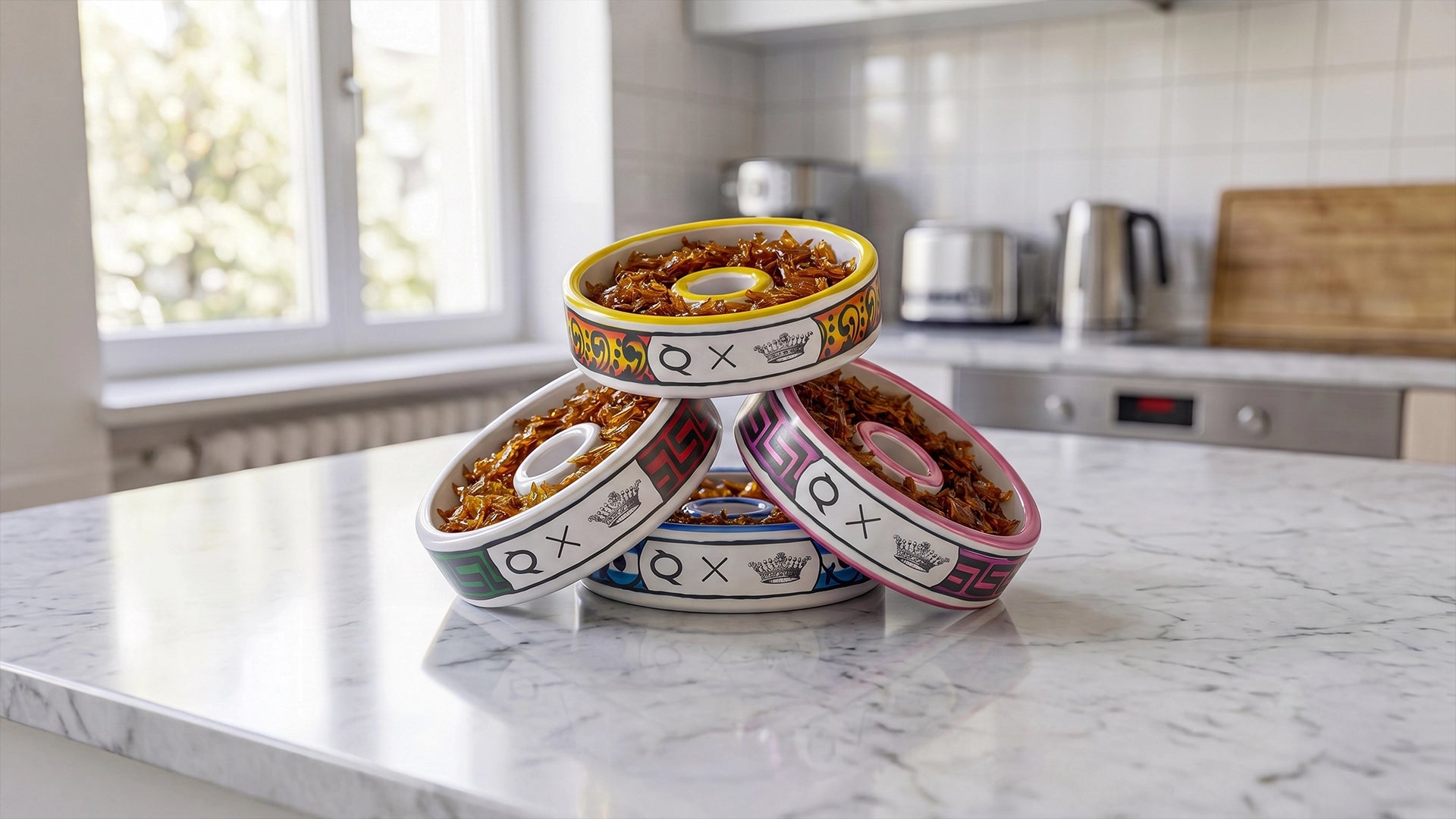 The four RAAS x OLLA bowls — Italia, Capri, Palermo, Sorrento